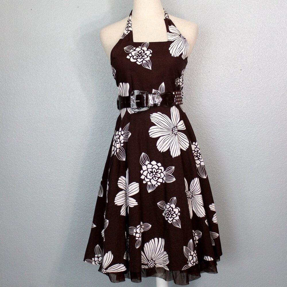 Rare Editions Girl's Hawaiian Hibiscus Floral Dress Size 14